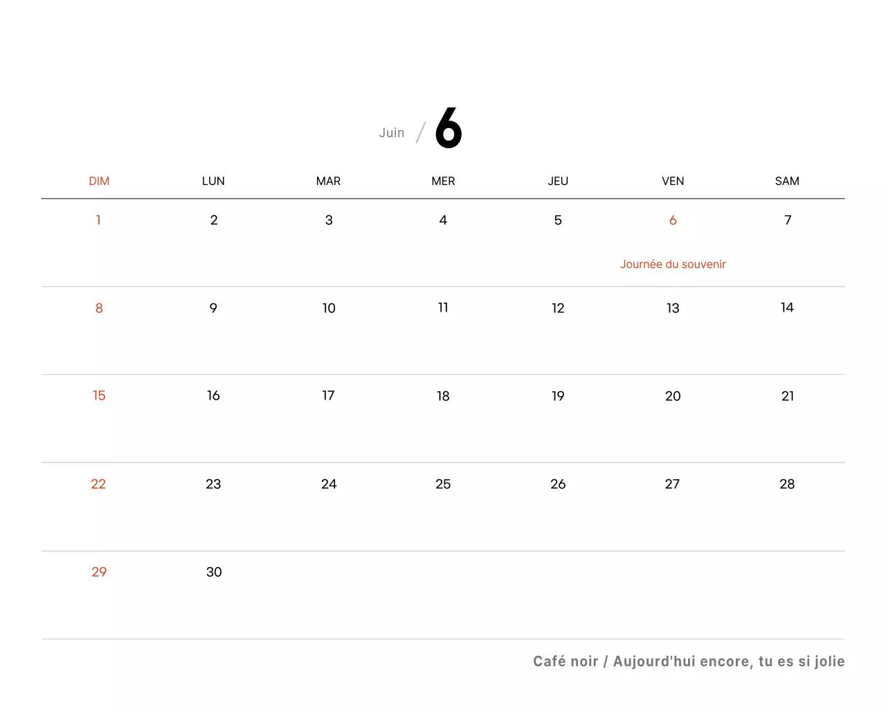 Calendrier de bureau photo simple pour les cafés dans les tons blancs