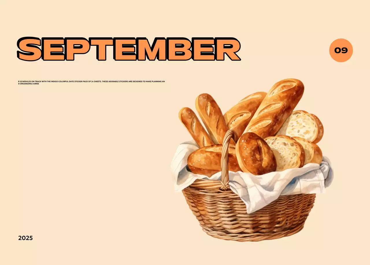 Colorful calendars with a variety of retro illustrations