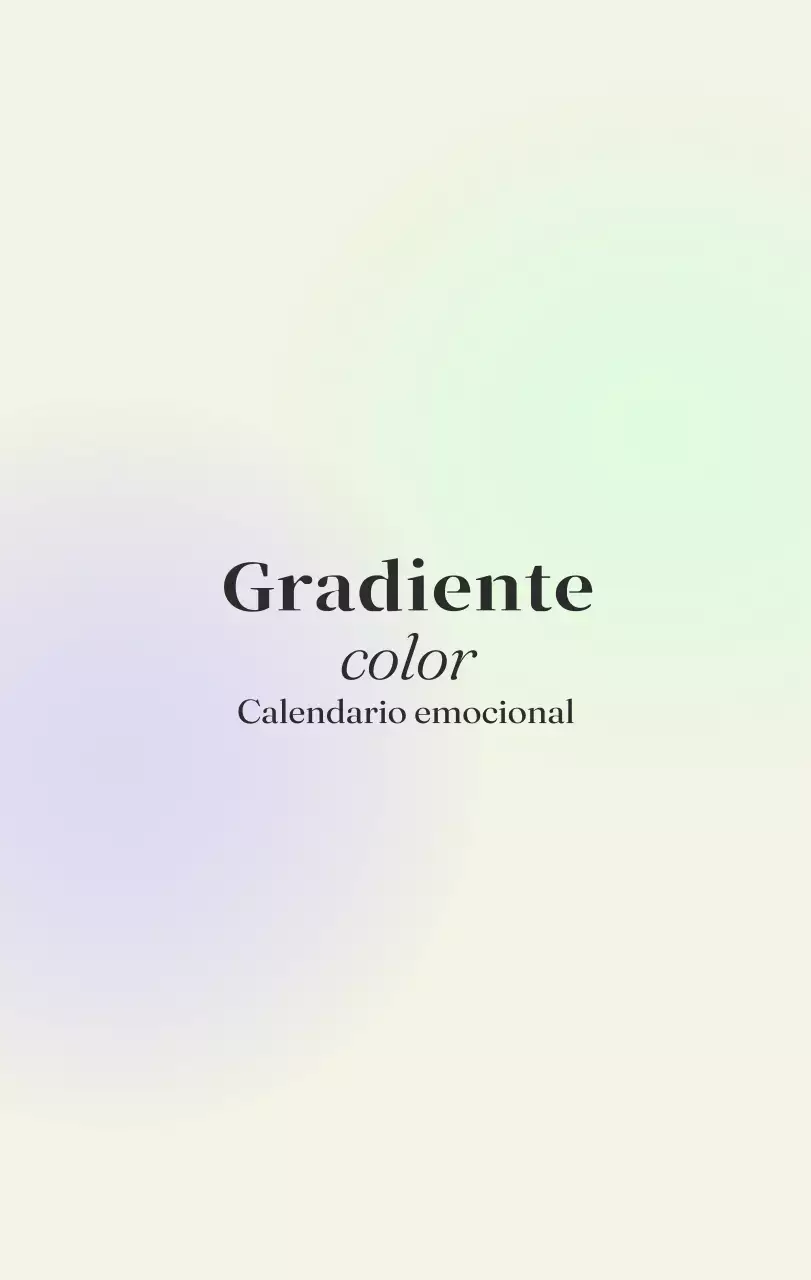 Calendario minimalista degradado