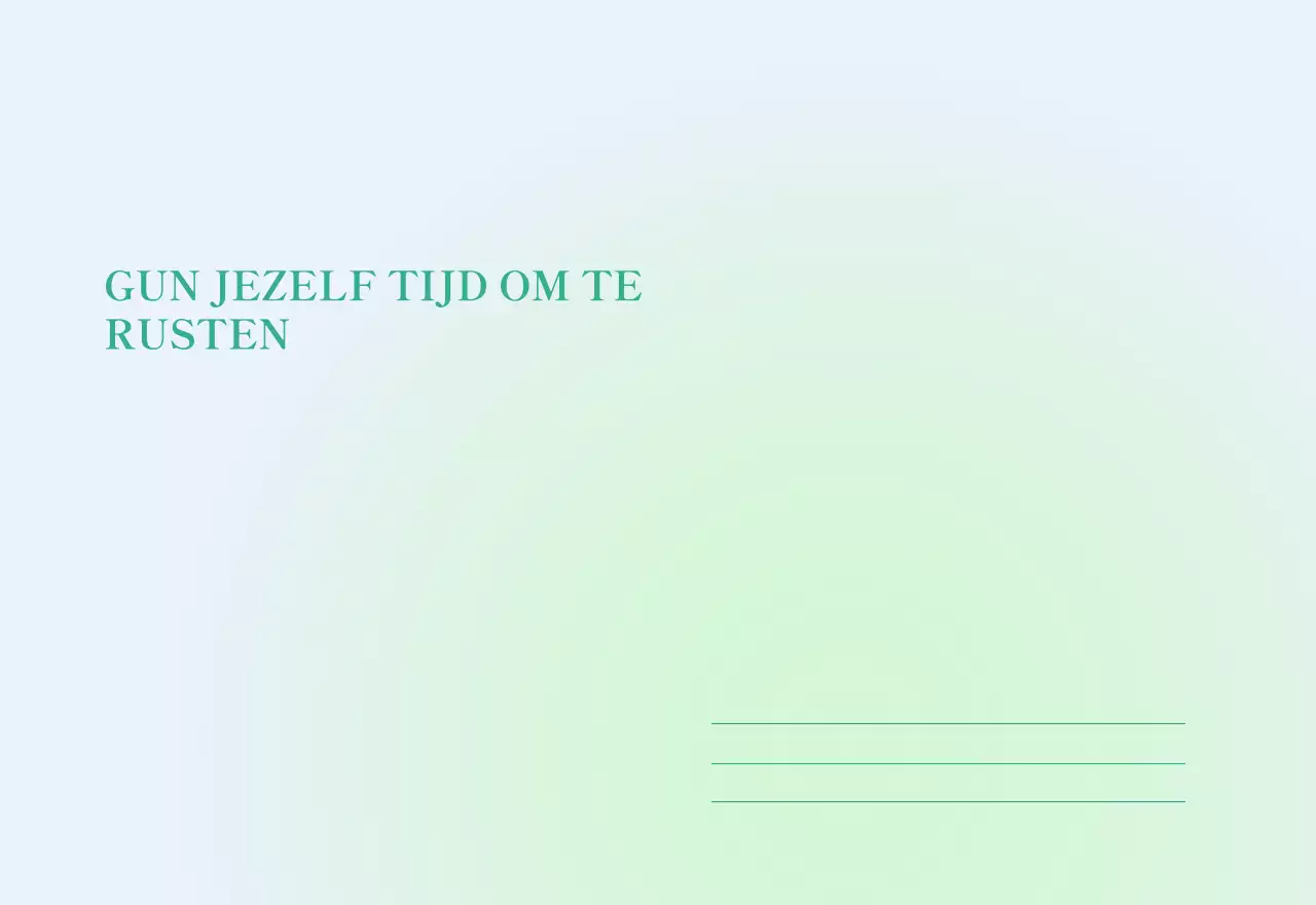 Minimalistische kalender met kleurverloop