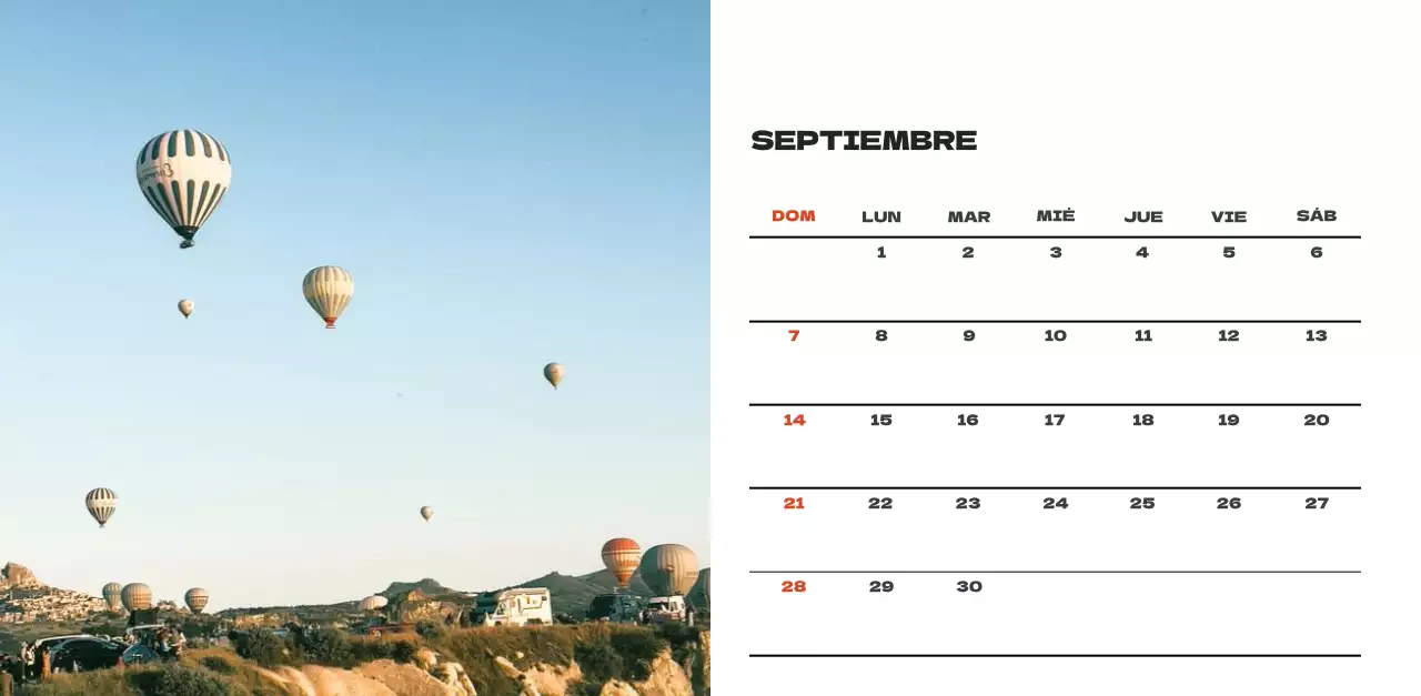 Cielo foto calendario limpio
