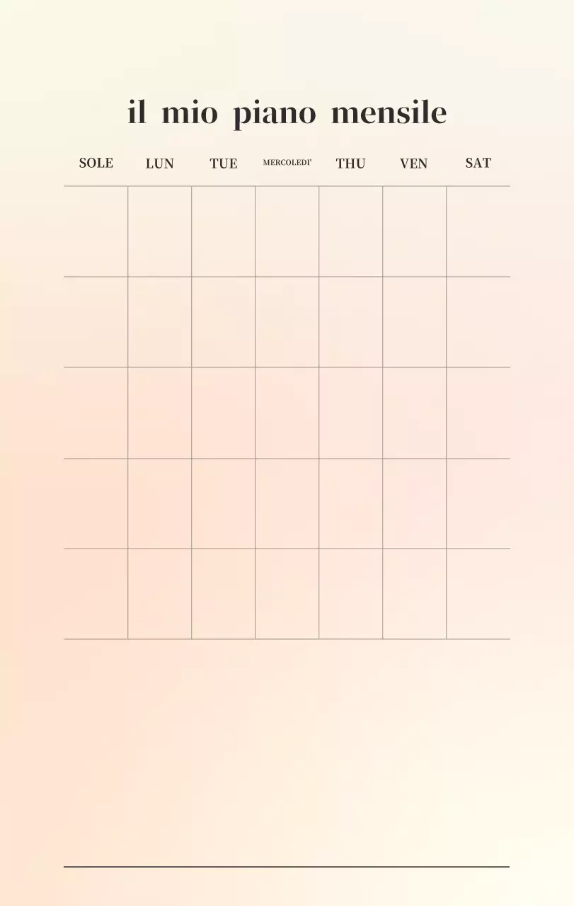 Calendario minimalista a gradi