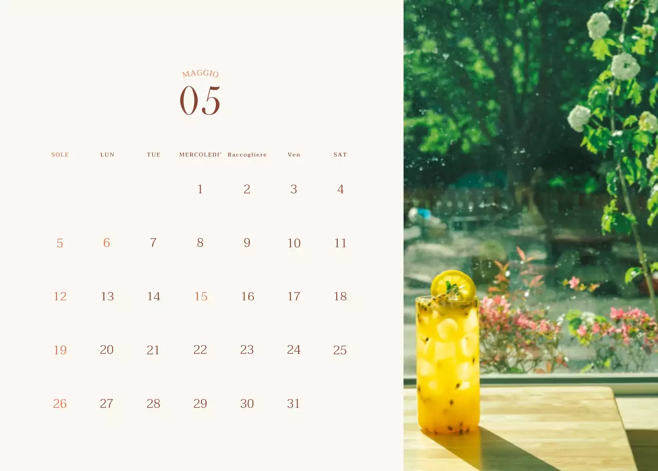 Layout fotografico di un caffè emozionale in beige e marrone