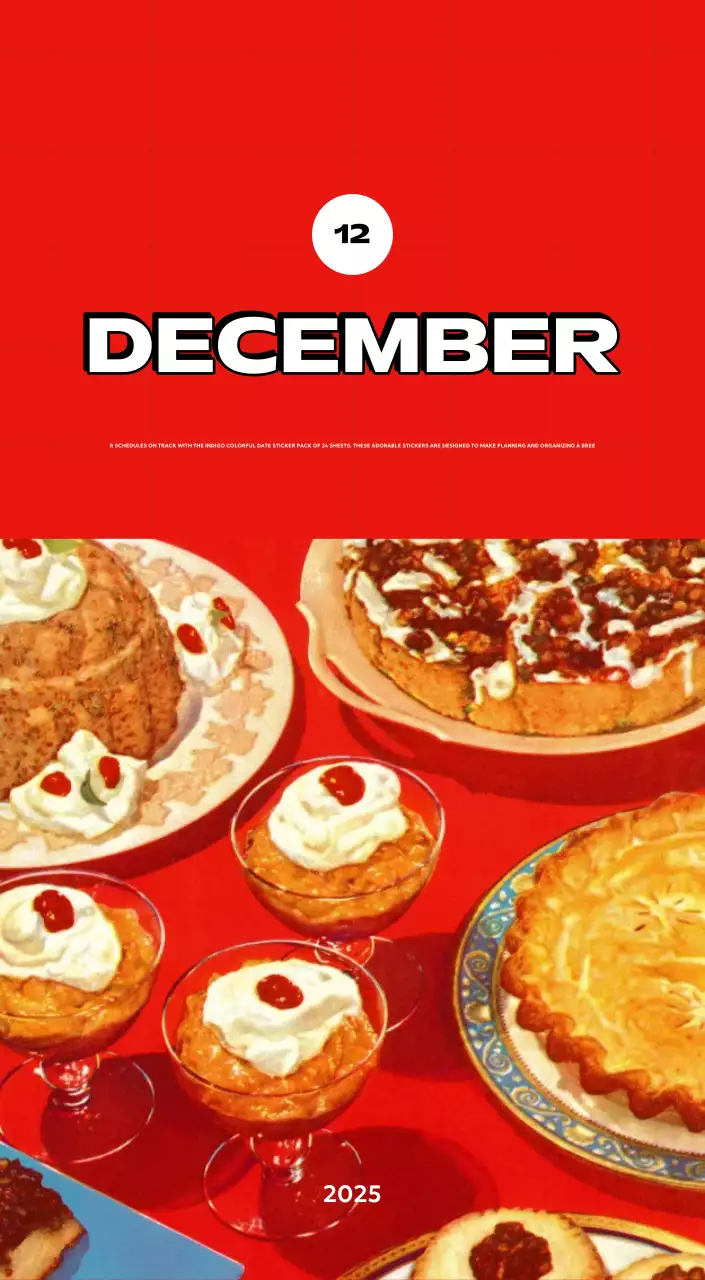 Colorful calendars with a variety of retro illustrations