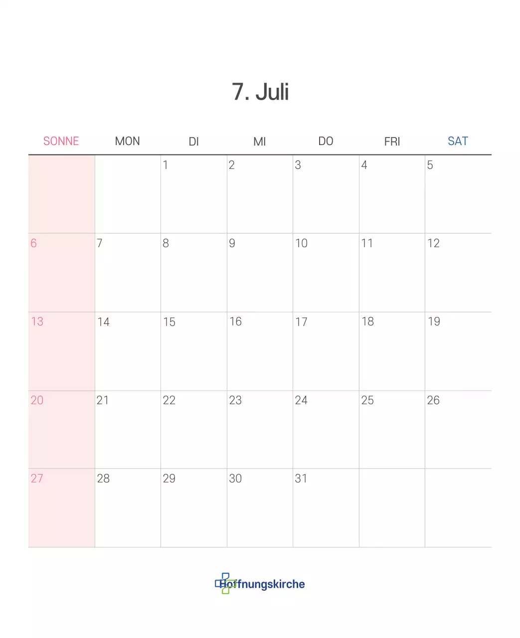 Pastell saubere Illustration Kirche