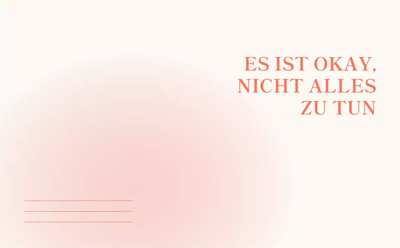 Minimalistischer Kalender mit Farbverlauf