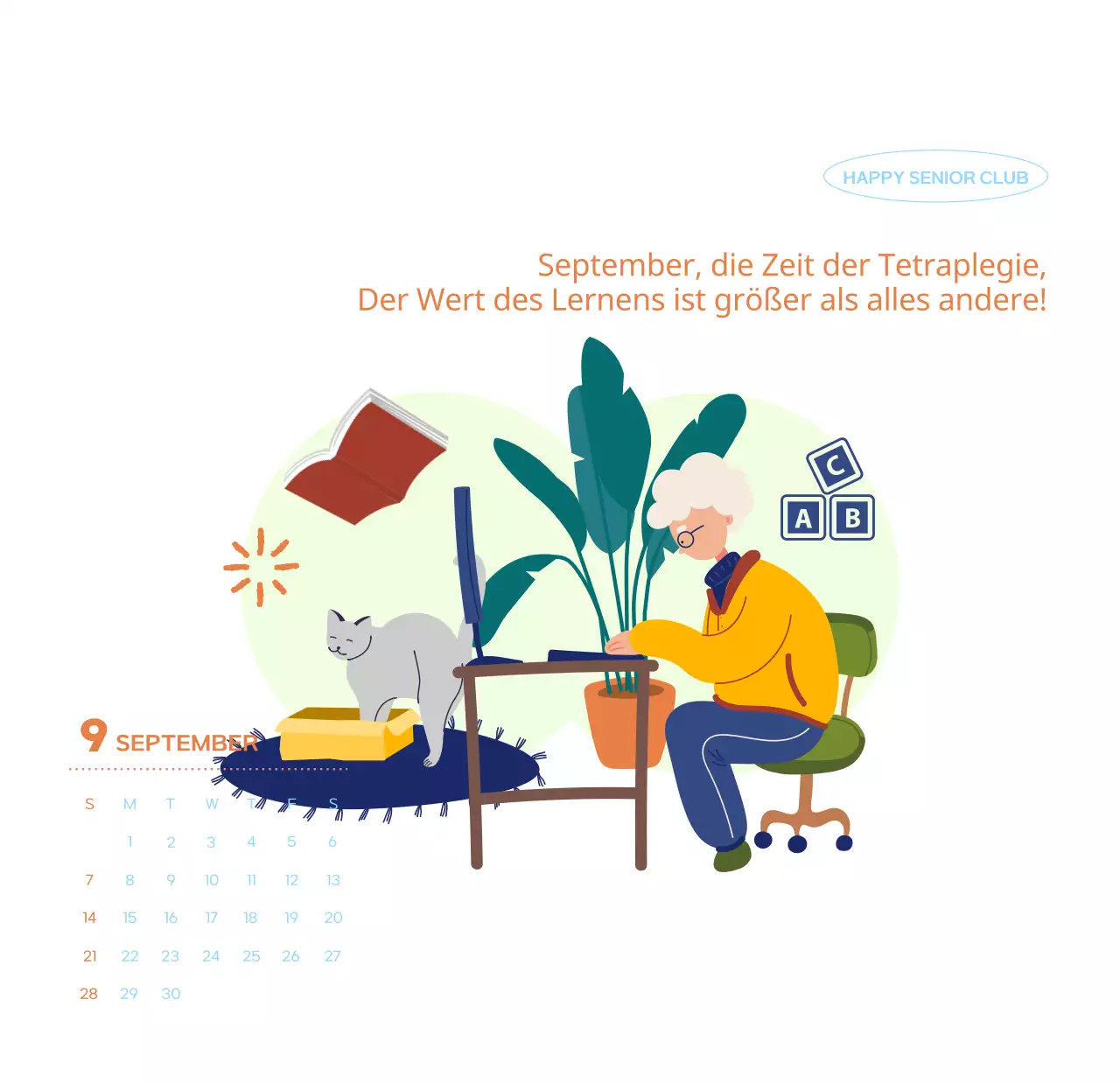 Geschäftskalender mit niedlichen Illustrationen