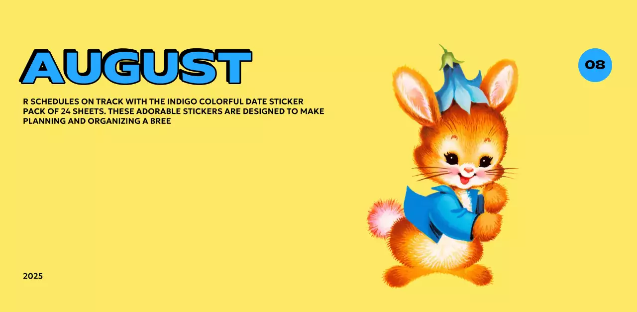 様々なレトロなイラストが描かれたカラフルなカレンダーカレンダー