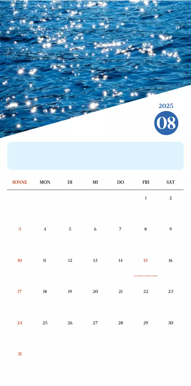 Blauer moderner Krankenhauskalender