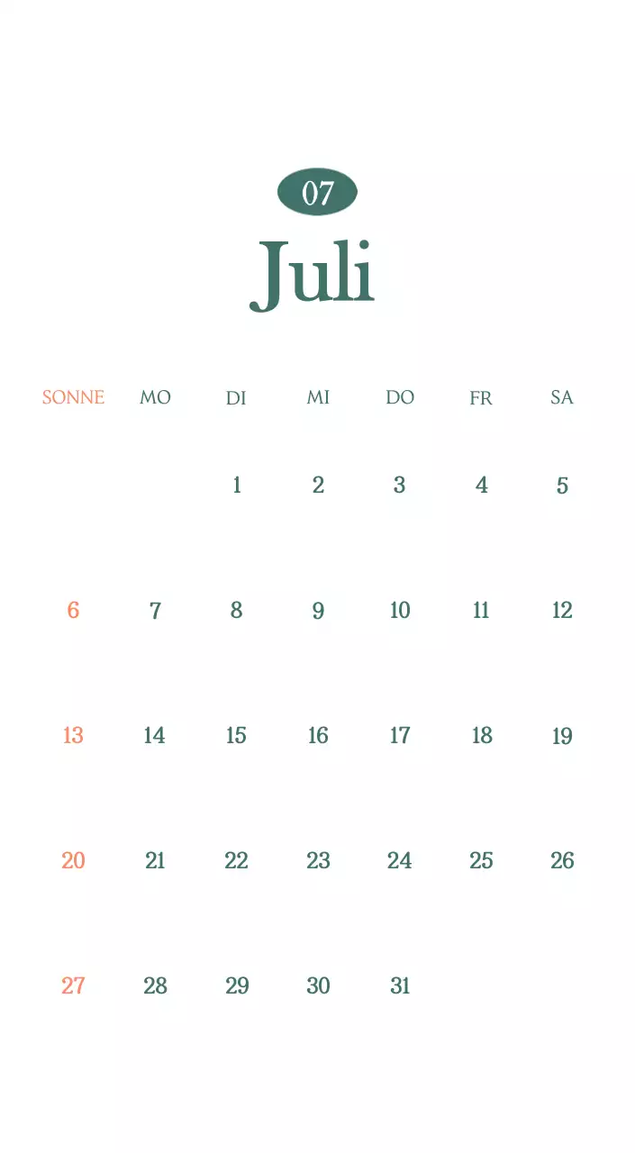 Ein moderner Café-Kalender mit Empfehlungen für das Getränk des Monats