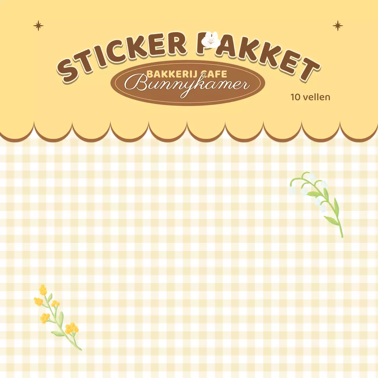 Schattig gekleurd potlood illustratie bakkerij sticker pakket behang