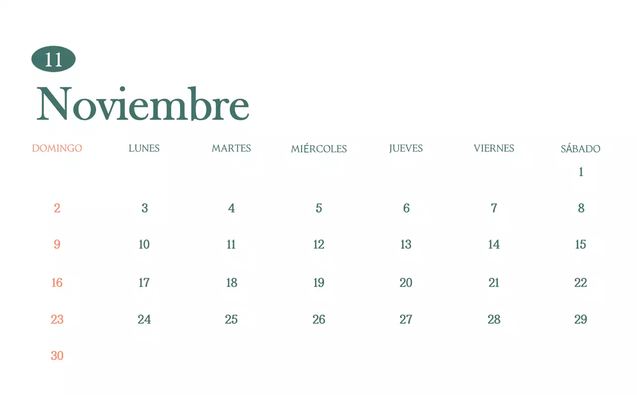 Un moderno calendario de cafeterías con recomendaciones para la bebida del mes