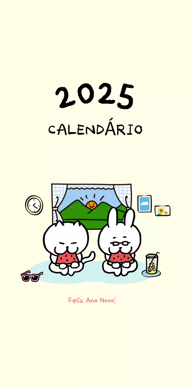Calendário diário em marfim