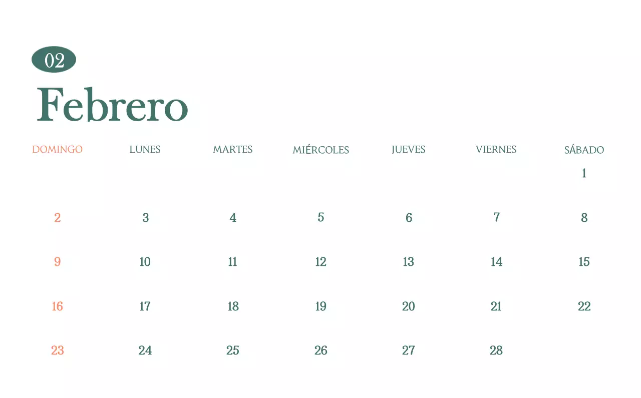 Un moderno calendario de cafeterías con recomendaciones para la bebida del mes