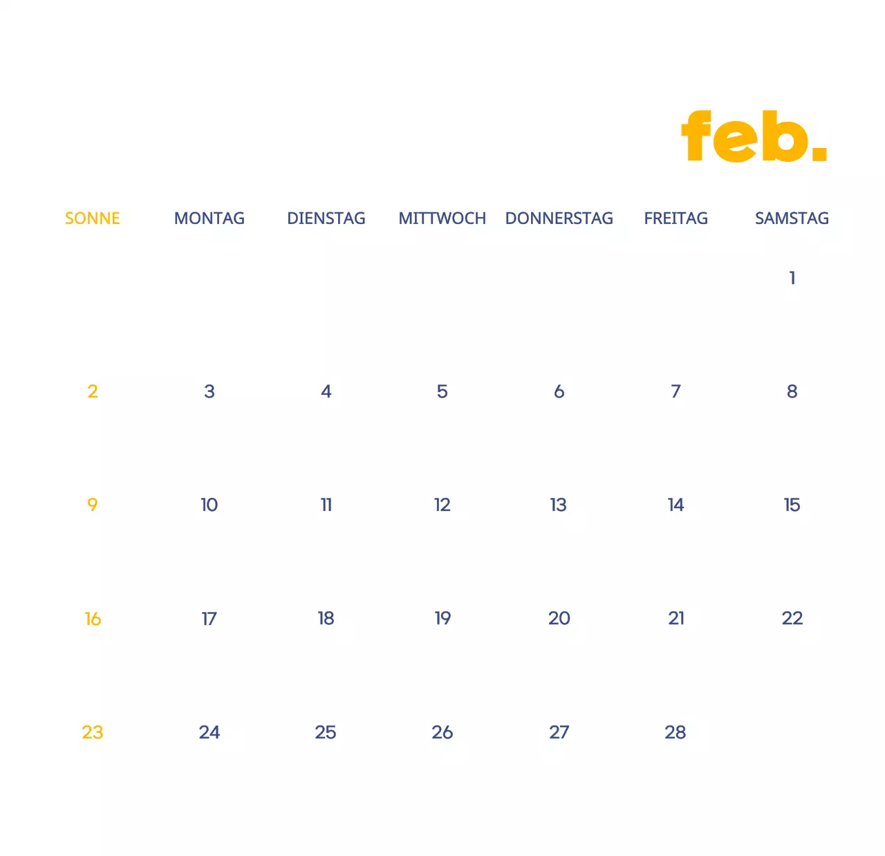 Geschäftskalender mit niedlichen Illustrationen