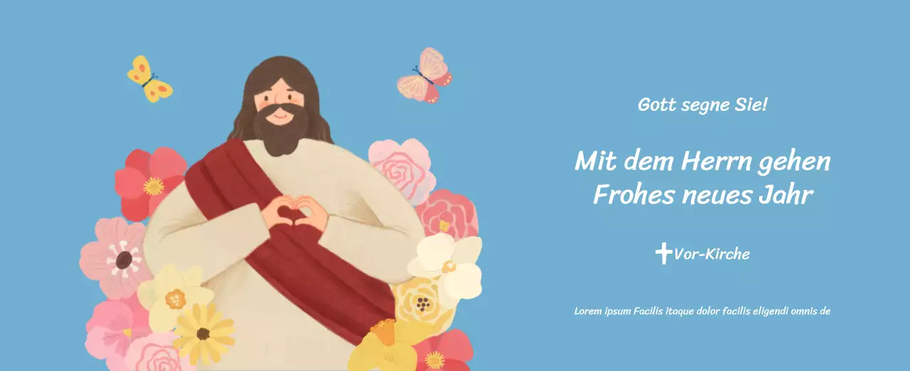 Ein Andachtskalender mit gemütlichen Illustrationen und Bibelversen auf hellblauem Hintergrund