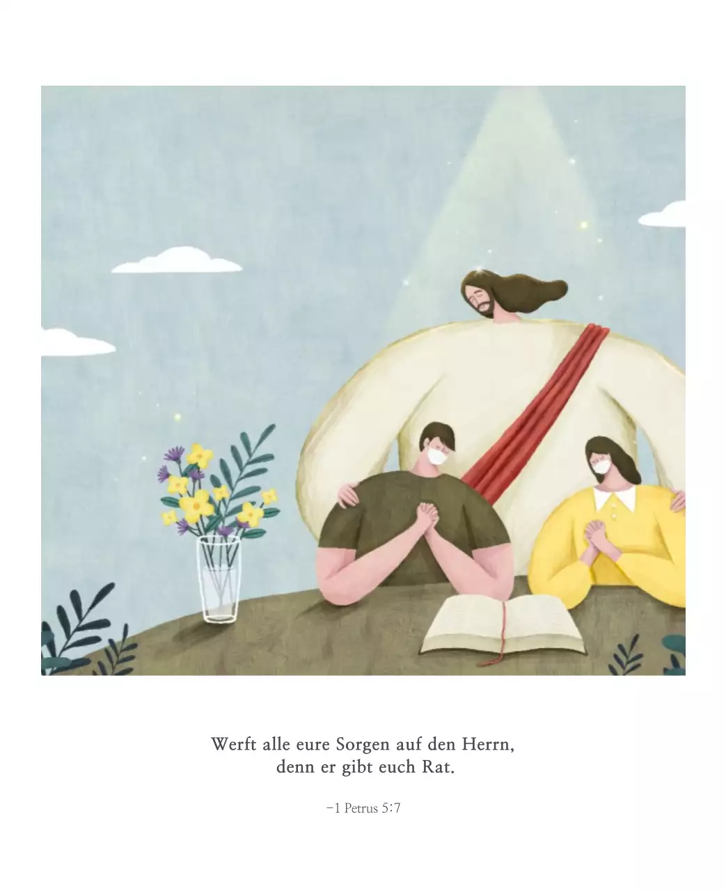 Pastell saubere Illustration Kirche