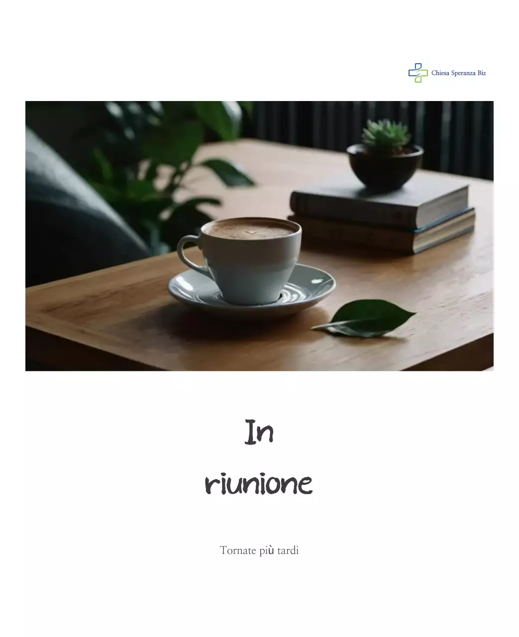 Promozione della chiesa biblica in calligrafia semplice