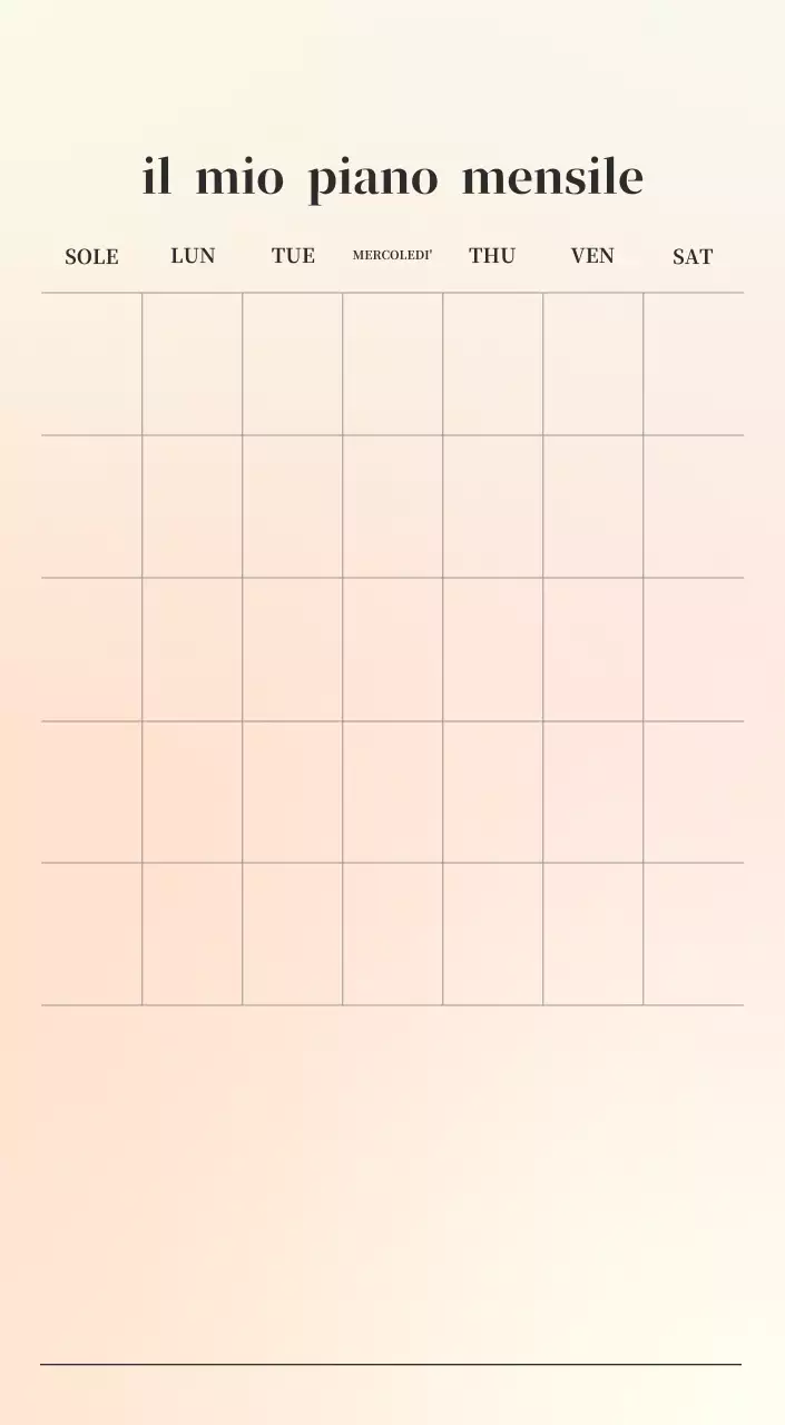 Calendario minimalista a gradi