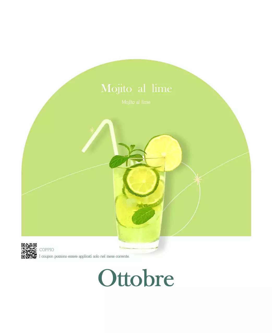 Un moderno calendario dei caffè con i consigli per la bevanda del mese