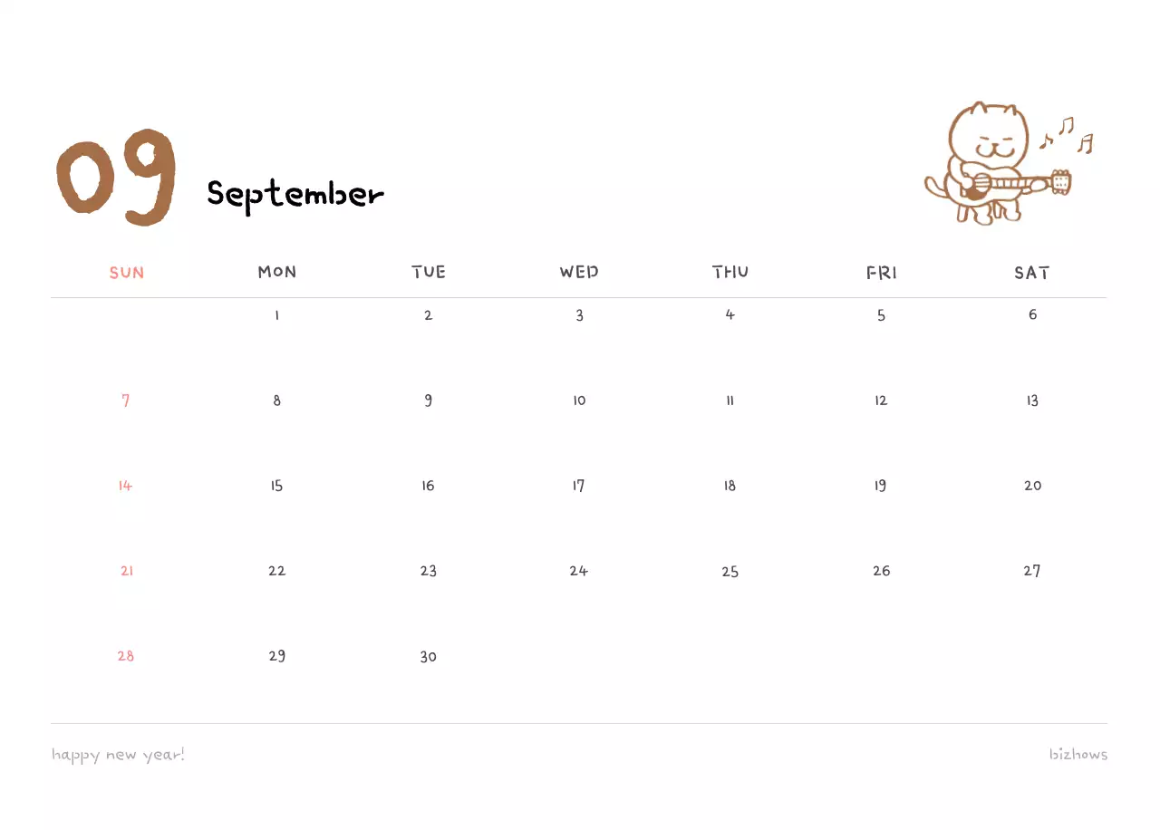 Ivory Cozy Daily Calendar