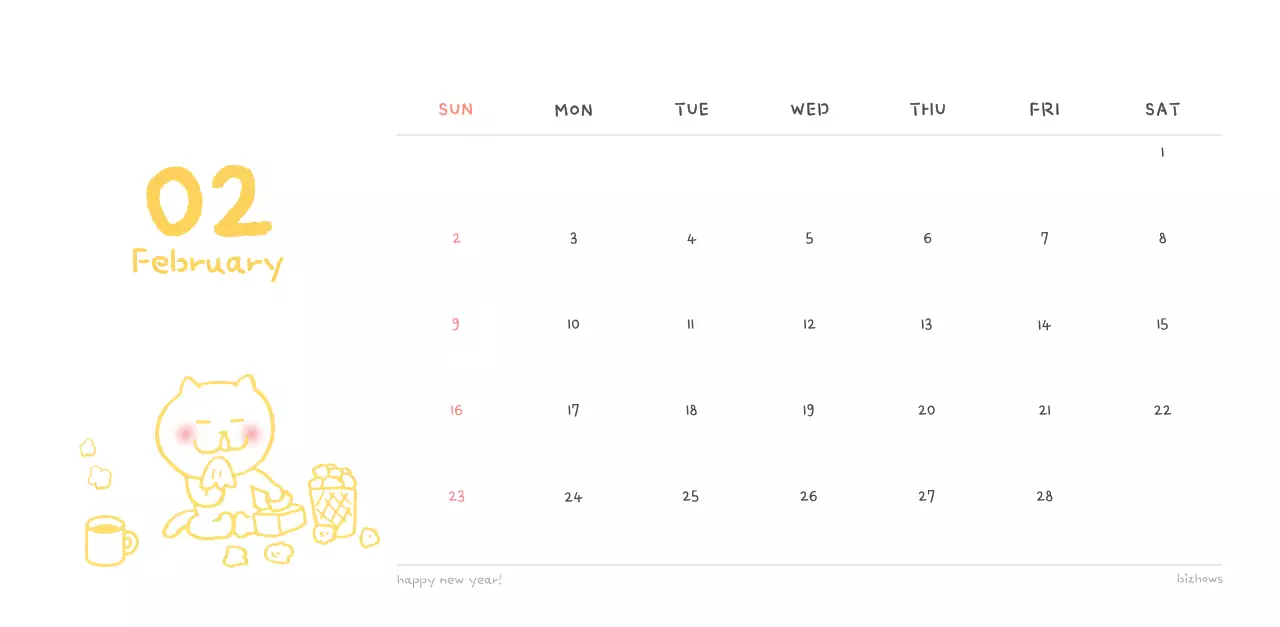 Ivory Cozy Daily Calendar