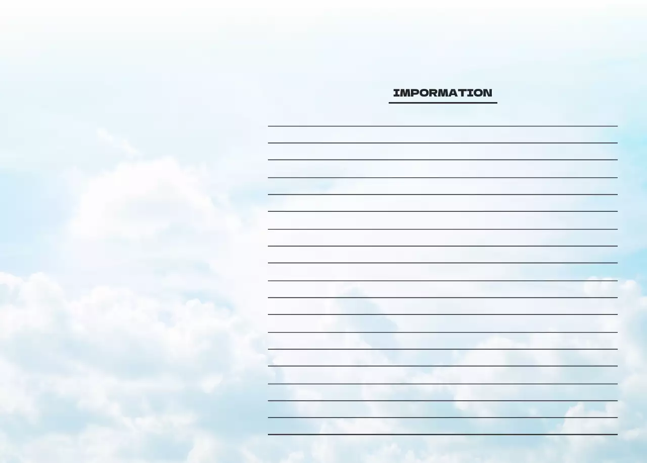 Sky photo clean calendar