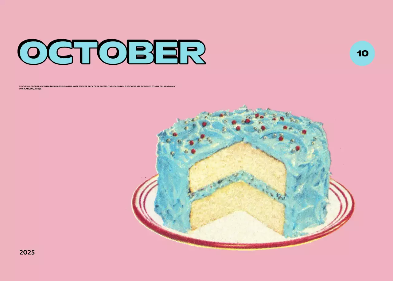 Colorful calendars with a variety of retro illustrations