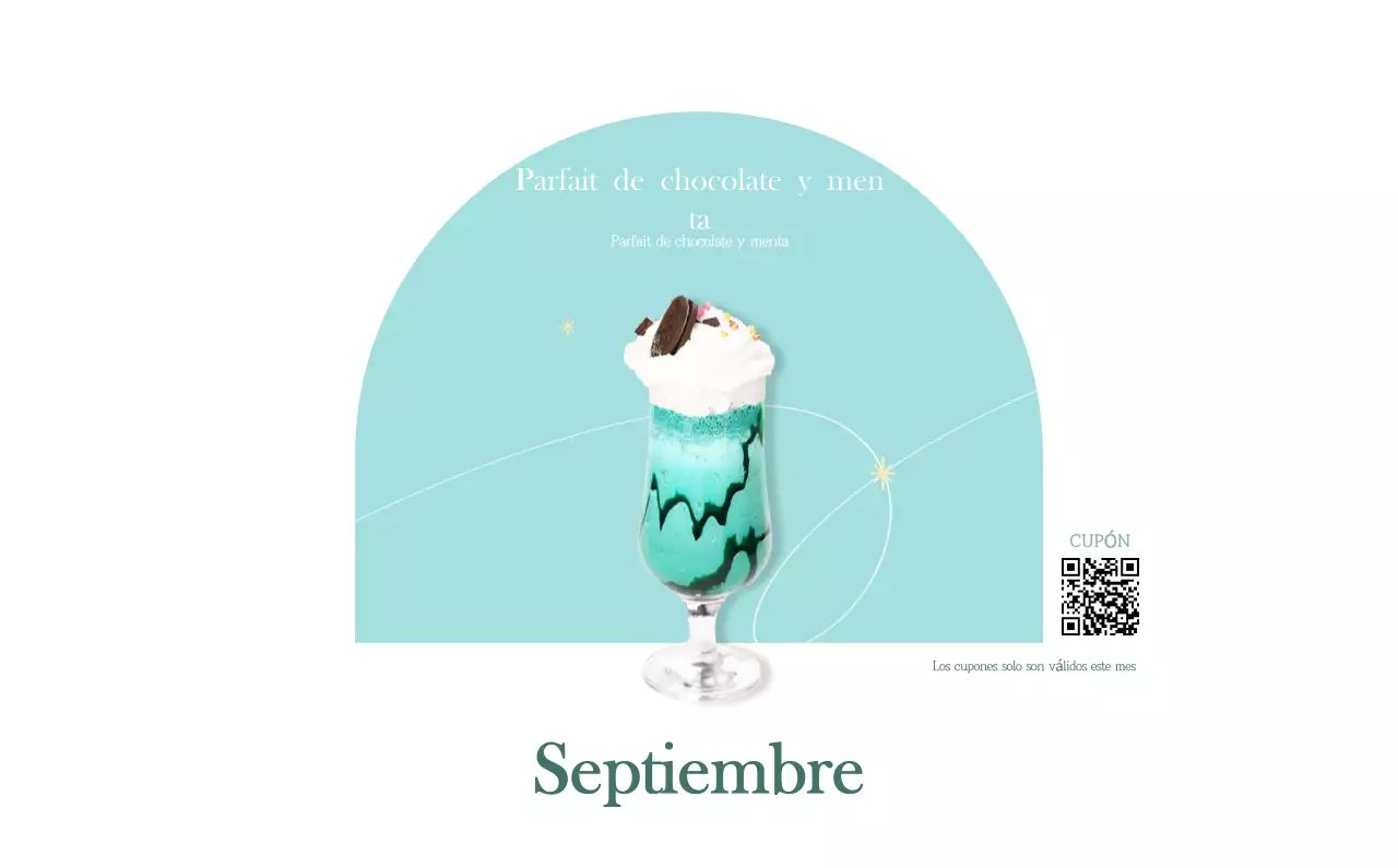 Un moderno calendario de cafeterías con recomendaciones para la bebida del mes