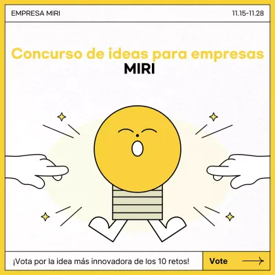 Promover el concurso de ideas amarillo y blanco