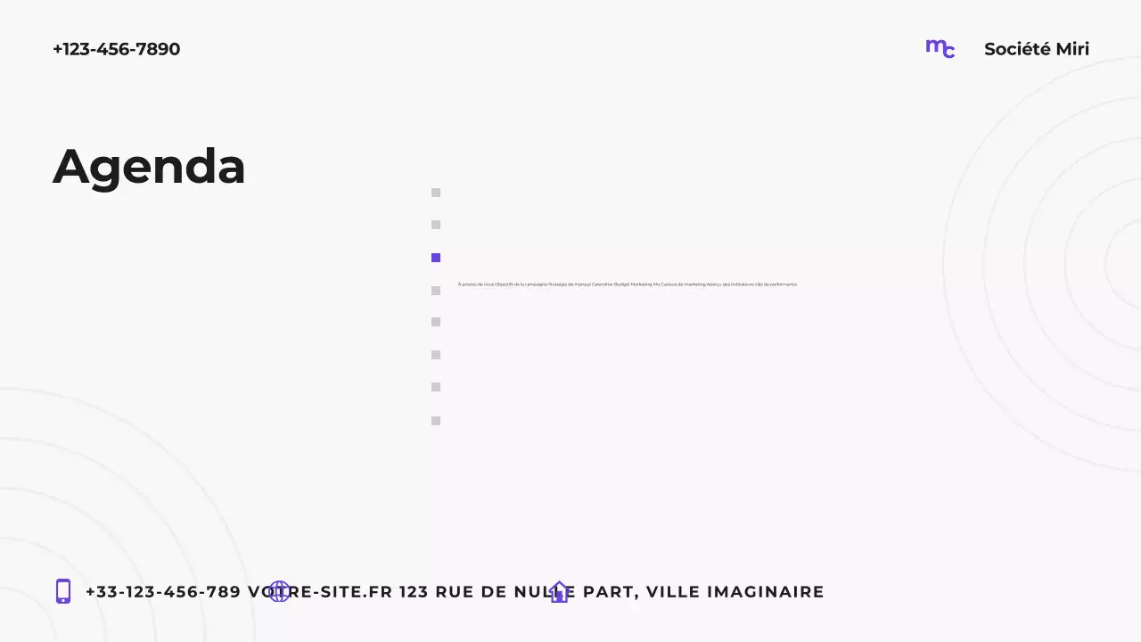 Plan marketing moderne violet