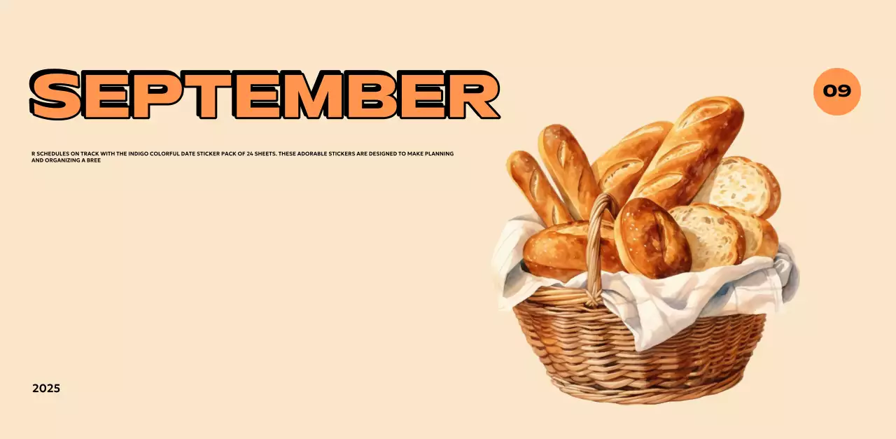 Colorful calendars with a variety of retro illustrations