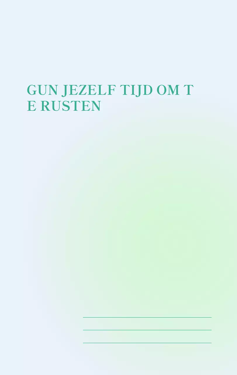 Minimalistische kalender met kleurverloop