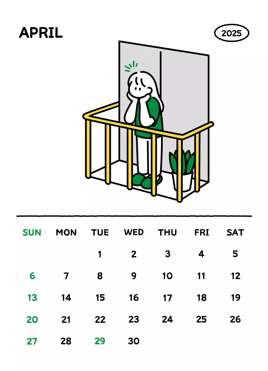 可愛らしい禅風イラストカレンダーカレンダー