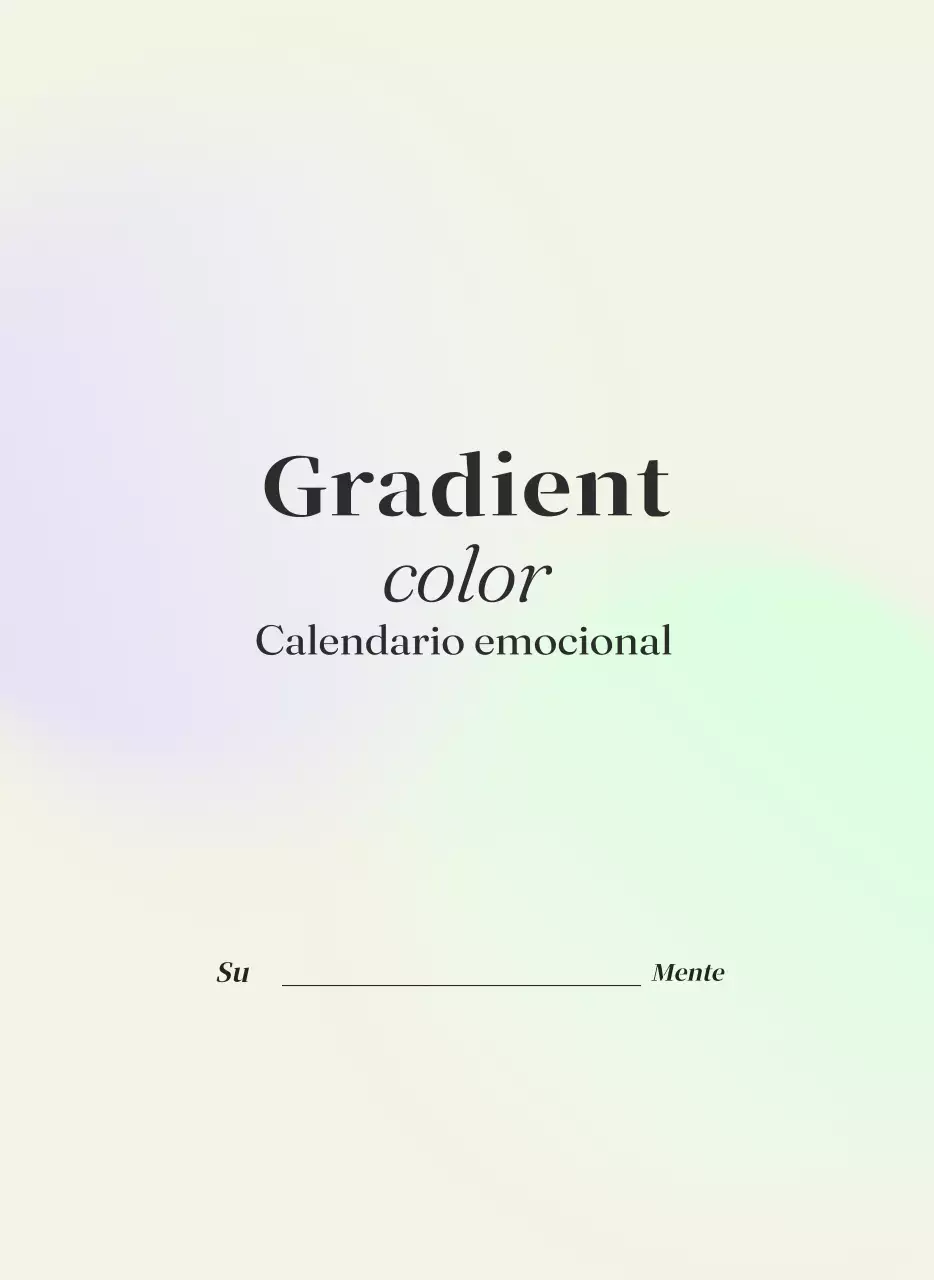 Calendario minimalista degradado