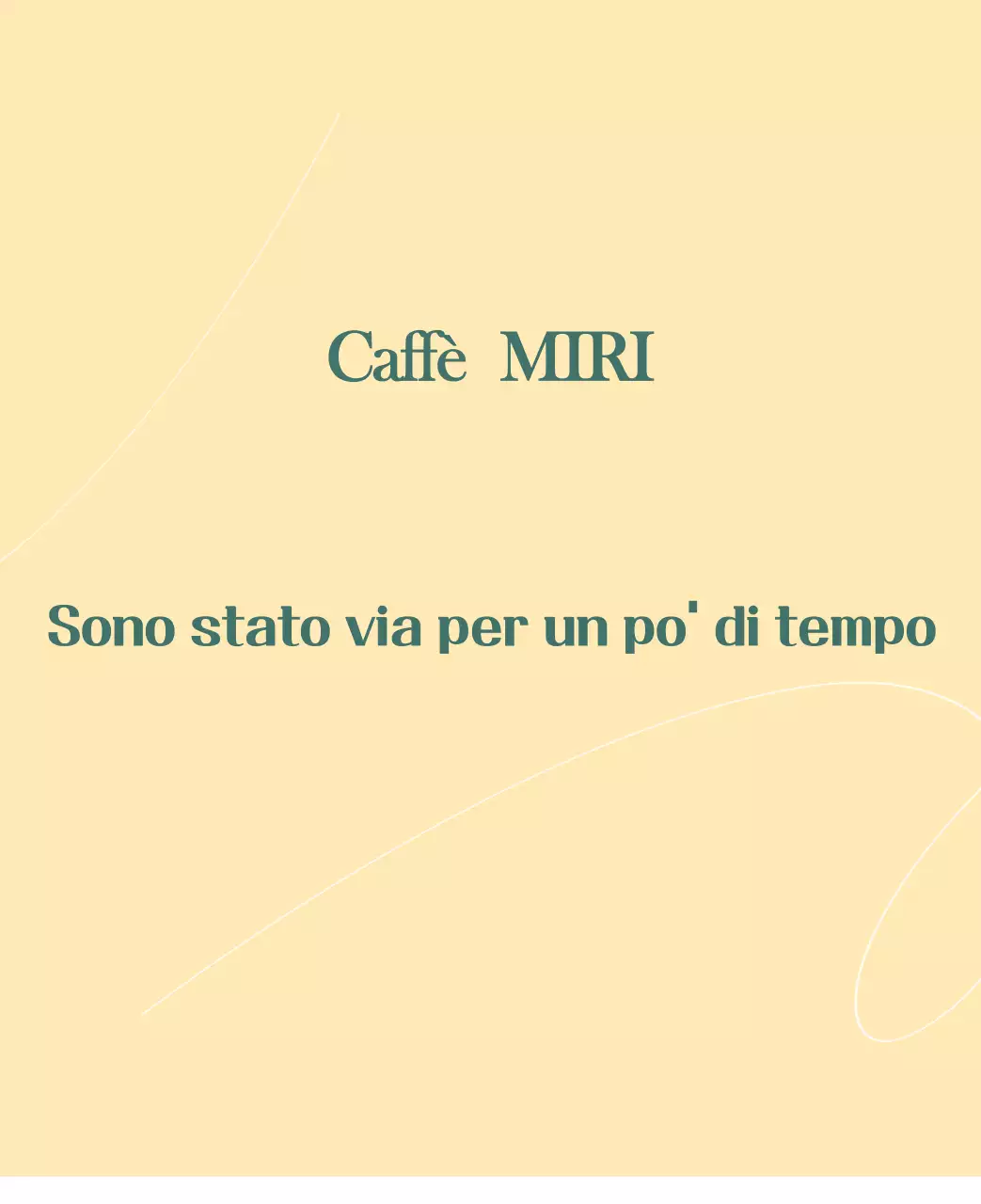 Un moderno calendario dei caffè con i consigli per la bevanda del mese