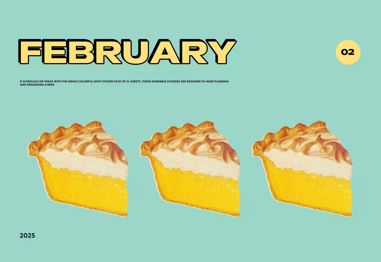 Colorful calendars with a variety of retro illustrations