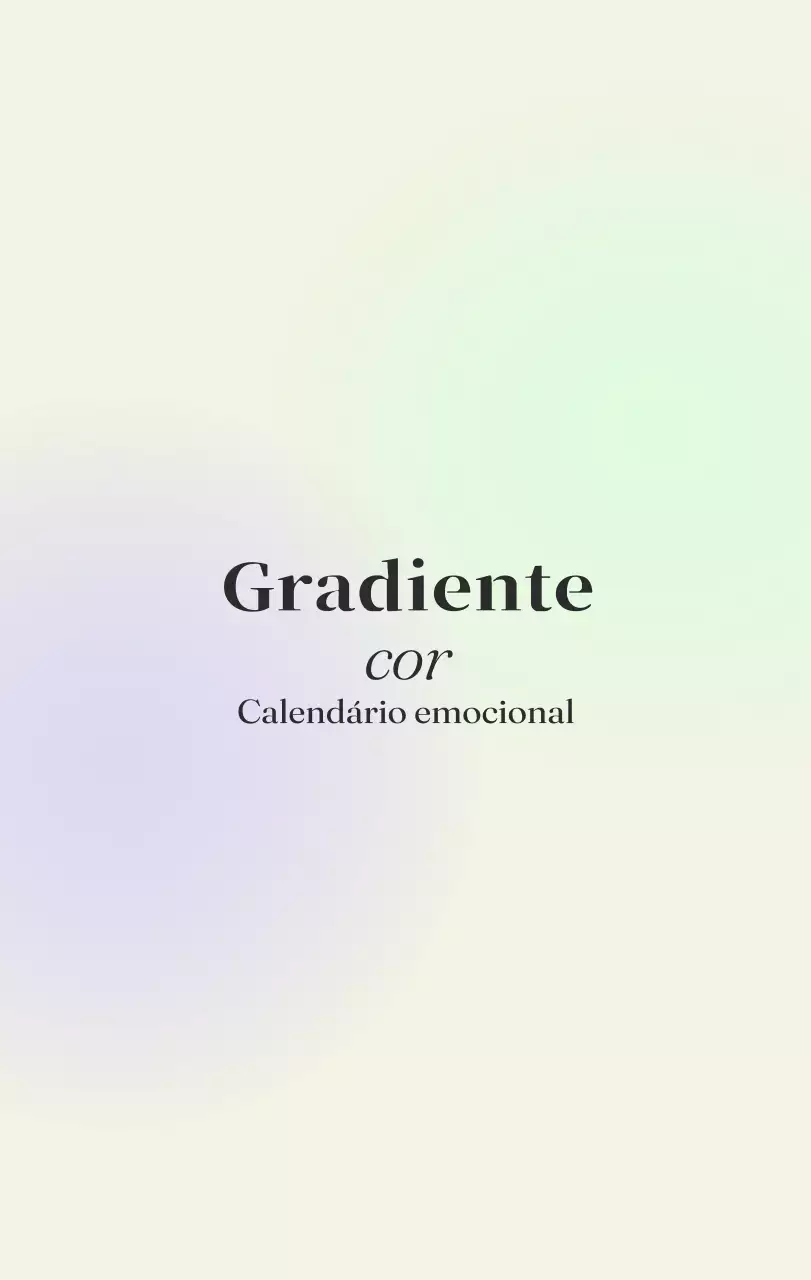 Calendário minimalista em gradiente