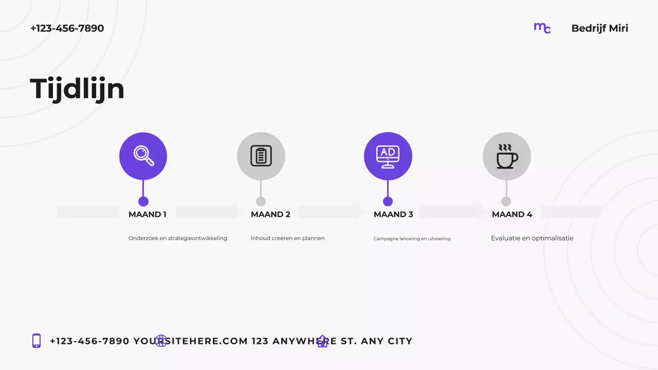 Paars modern marketingplan