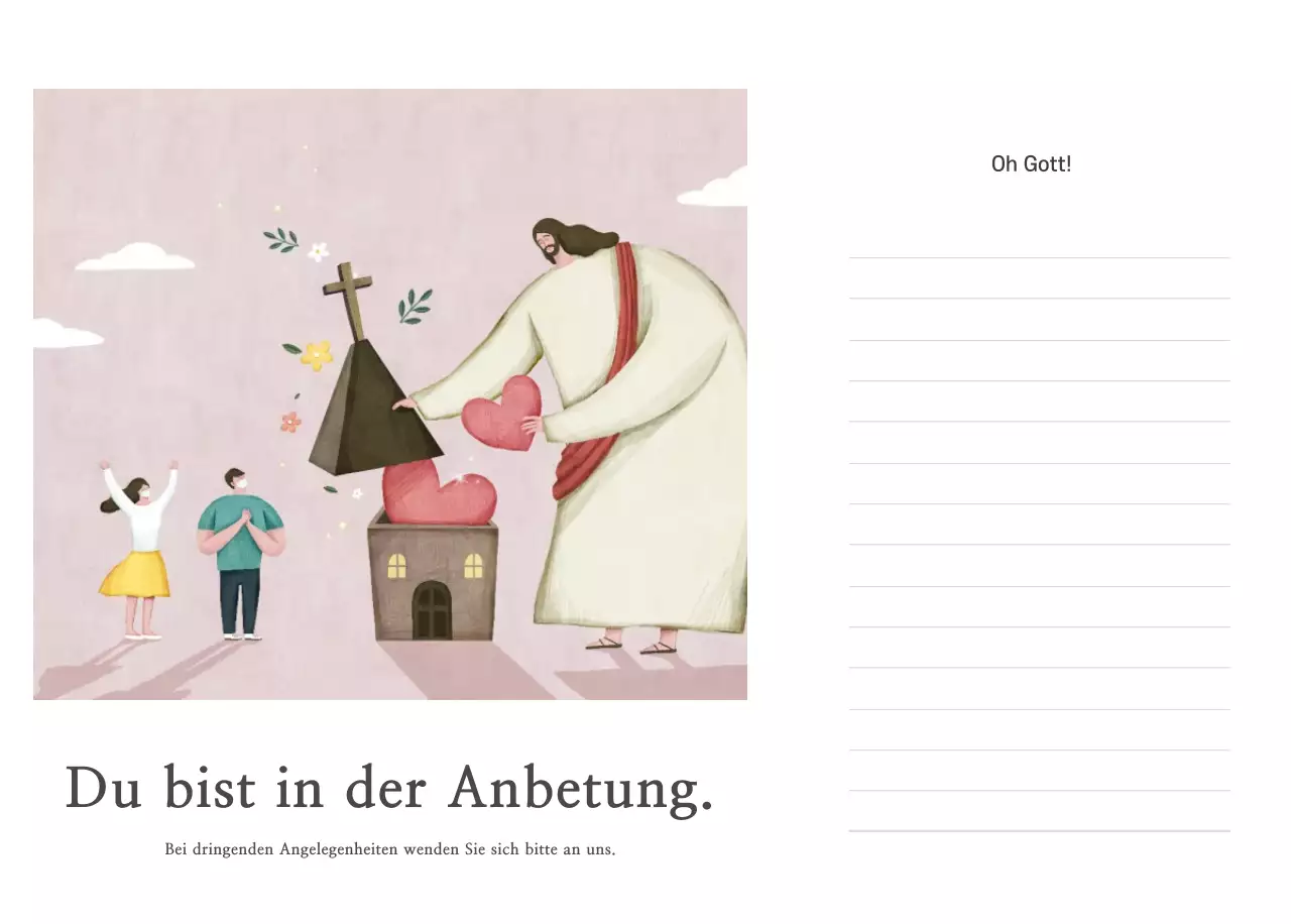 Pastell saubere Illustration Kirche