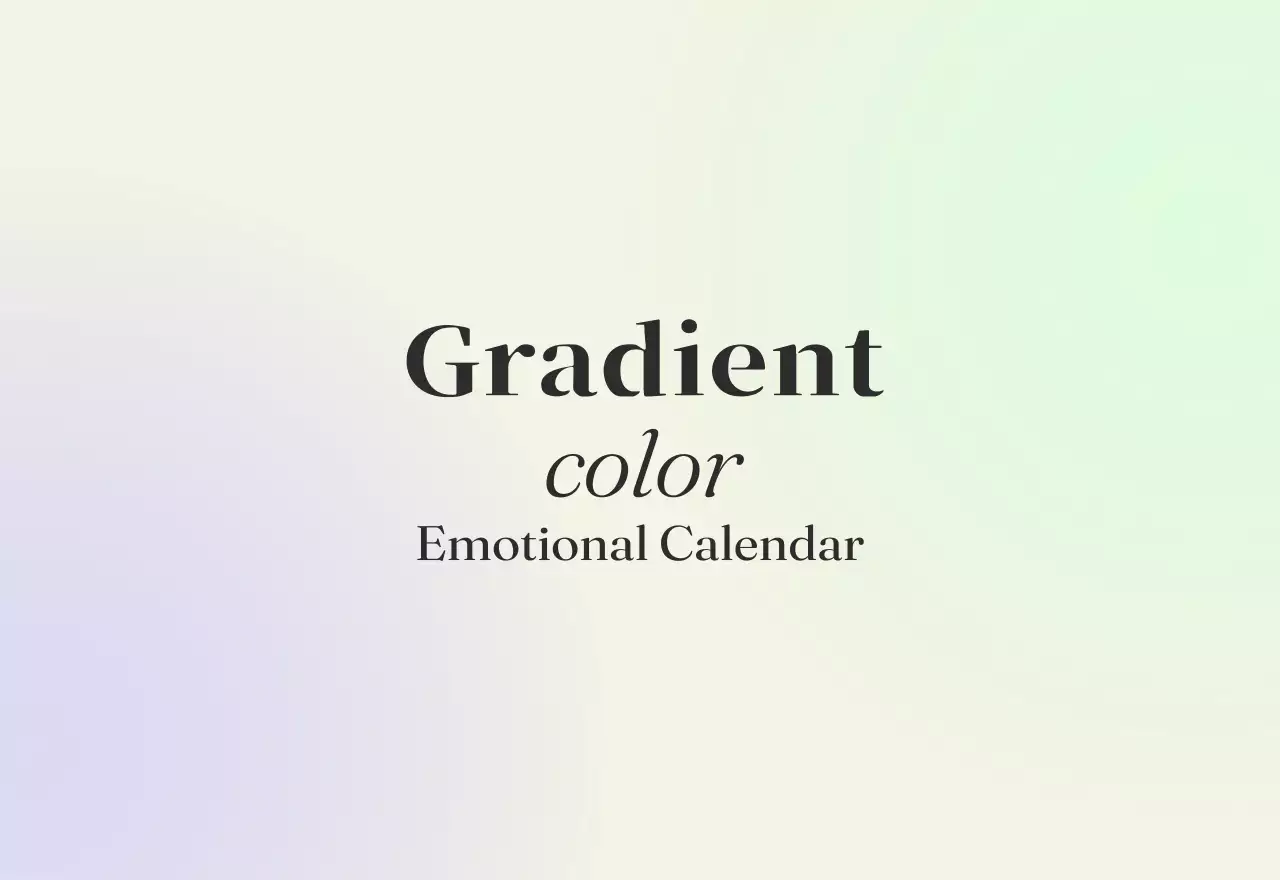 Gradient Minimalist Calendar