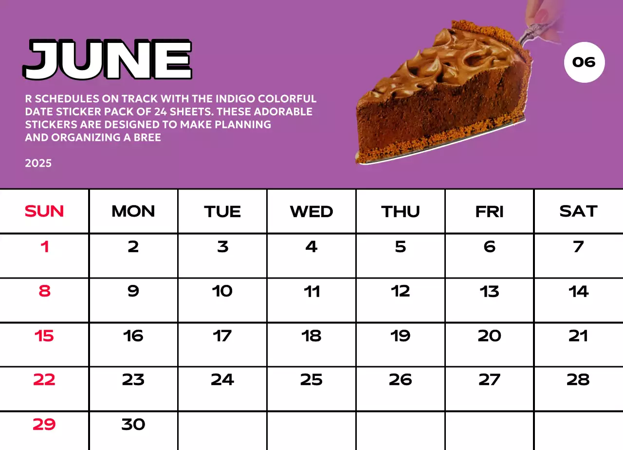 様々なレトロなイラストが描かれたカラフルなカレンダーカレンダー