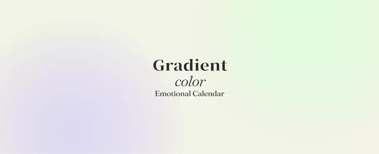 Gradient Minimalist Calendar