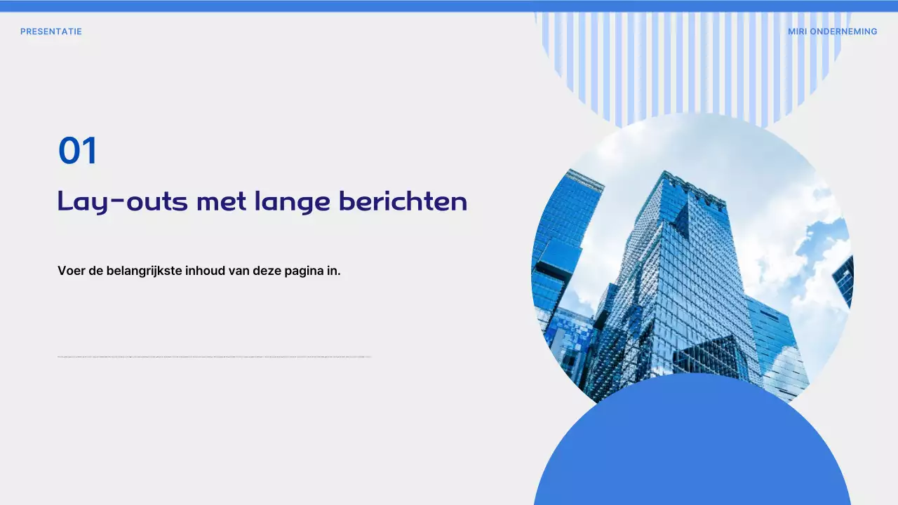 Voorstel met eenvoudige vormen op een blauwe achtergrond