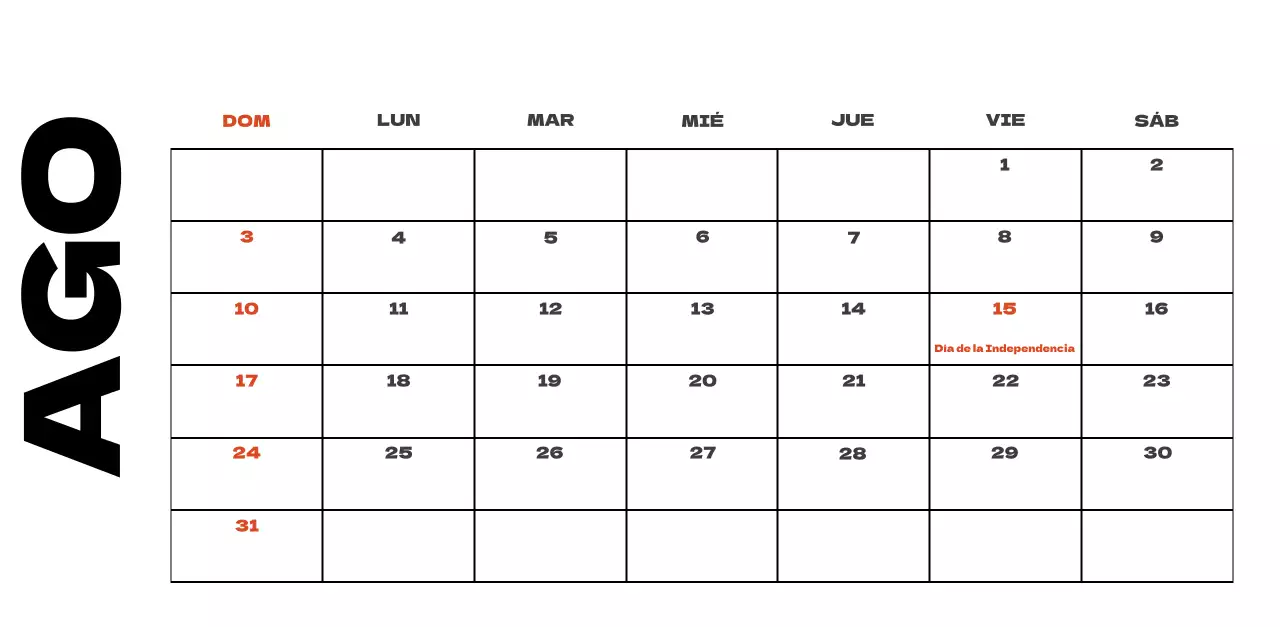 Cielo foto calendario limpio