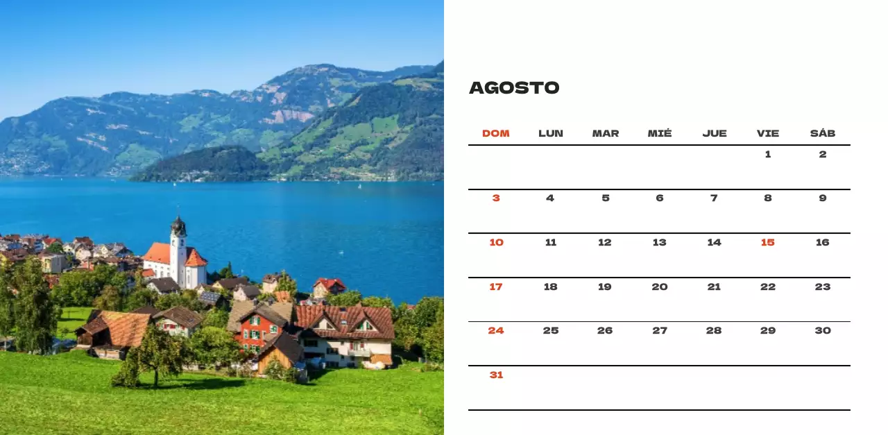 Cielo foto calendario limpio