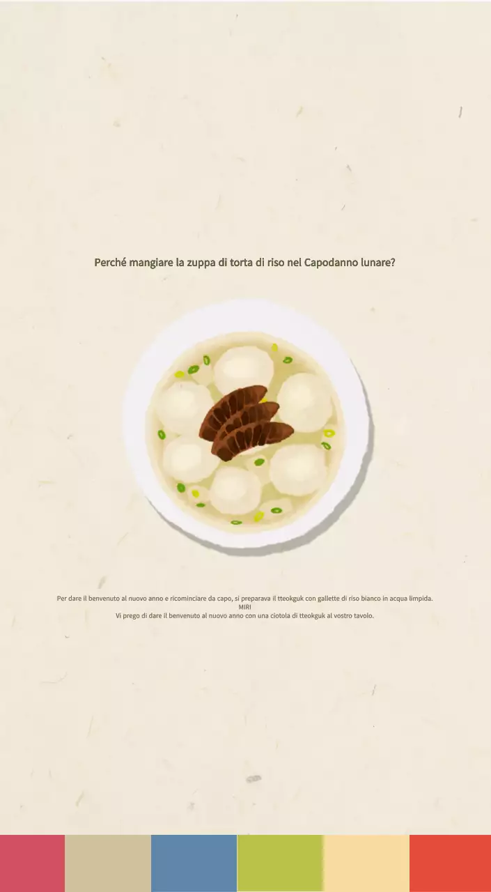 Calendario alimentare tradizionale beige