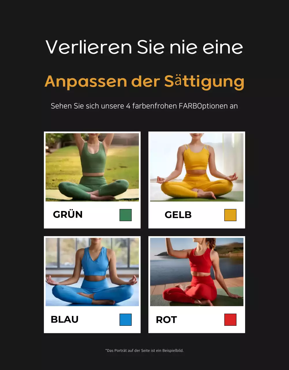 Förderung von gelben modernen Sportprodukten