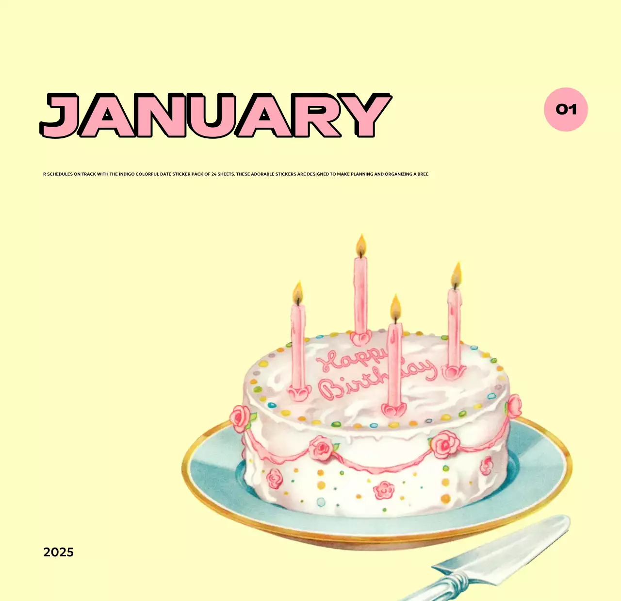 Lịch đầy màu sắc với nhiều hình minh họa cổ điển khác nhau