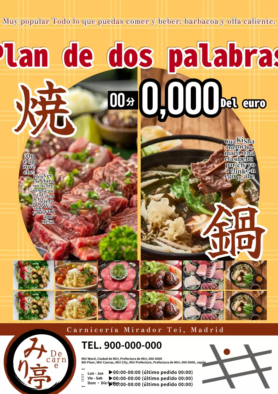 Asadera Tradicional Amarilla Plan Ambidiestro Publicidad